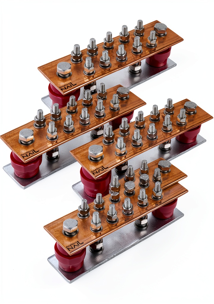 GOUNENGNAIL copper ground bar installed in a distribution panel