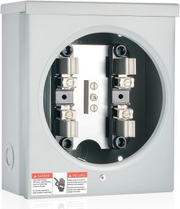 Relaxweex 100A Meter Socket 4 Jaw Galvanized Steel-0