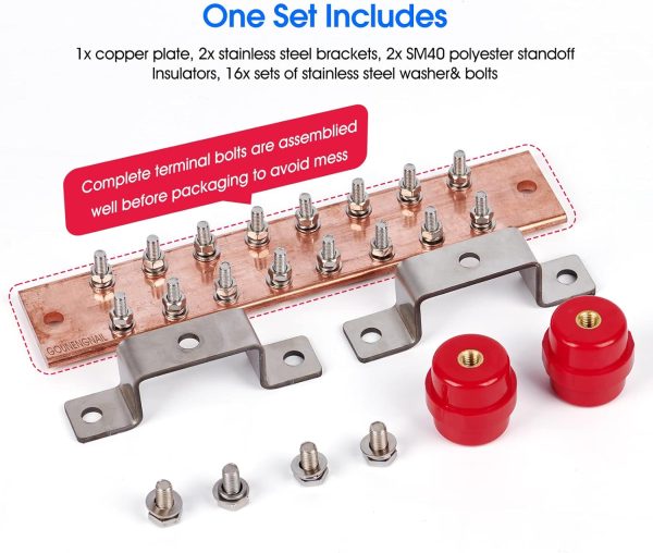 Copper Ground Bar GOUNENGNAIL 16 Position-1