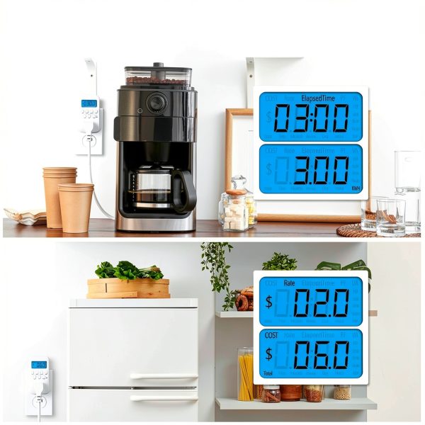 HBN Watt Meter Plug Energy Monitor Backlit Display-5