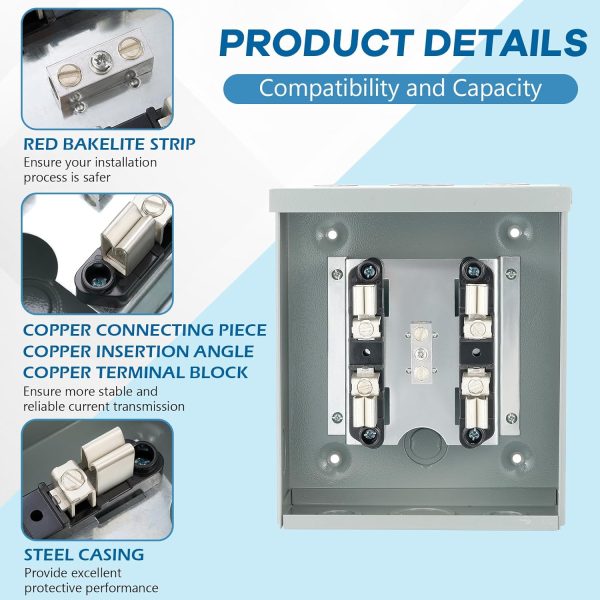Relaxweex 100A Meter Socket 4 Jaw Galvanized Steel-2