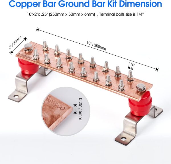 Copper Ground Bar GOUNENGNAIL 16 Position-6