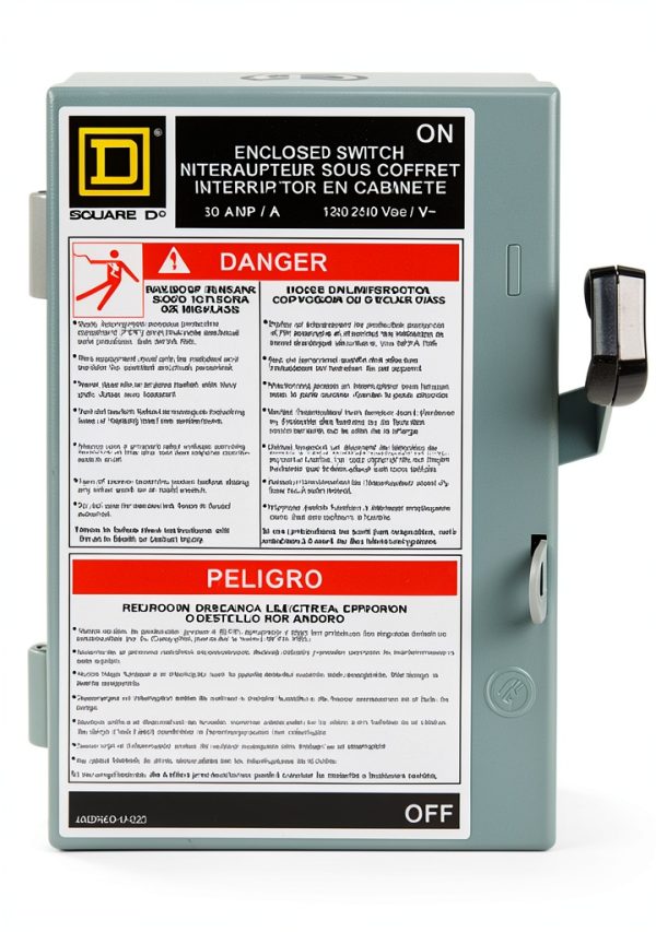 Schneider Electric 30 Amp Push Button Safety Switch Gray-1