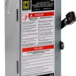 Schneider Electric 30 Amp Push Button Safety Switch Gray-0