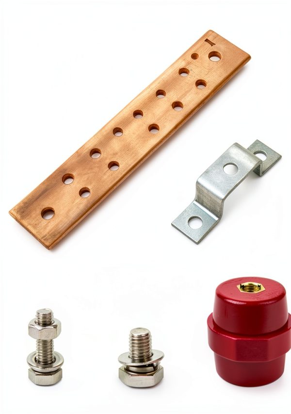 GOUNENGNAIL Copper Ground Bar 12 Pos Wall Mount-2
