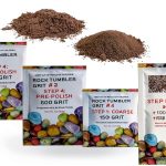 Enhanced Rock Tumbler Grit & Polish Refill Kit KomeStone 4 Step Pack-0