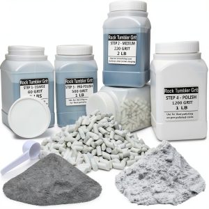 8 LBS Tumbler Grit Kit sackorange Coarse Medium & Ceramic Filler-0