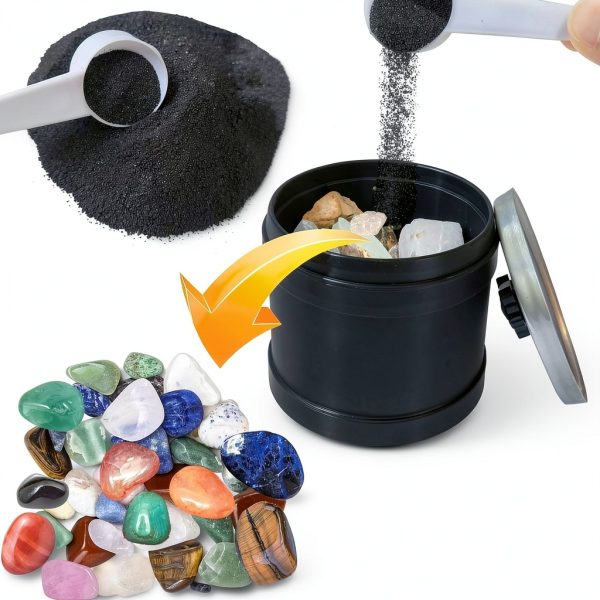 8 LBS Tumbler Grit Kit sackorange Coarse Medium & Ceramic Filler-4